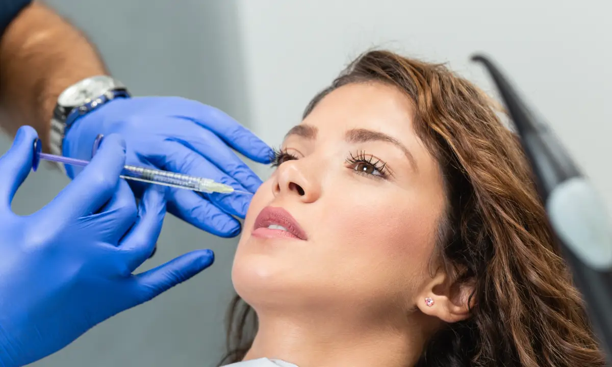Sculptra injectable treatment process for cheeks and hollow temples in Canonsburg, PA